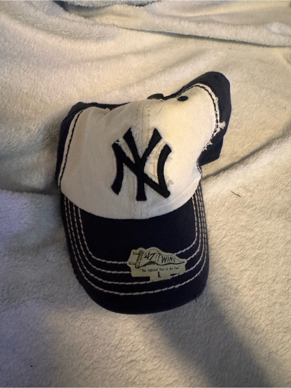 47 Brand New York Yankees Navy and White Two-Tone Cap